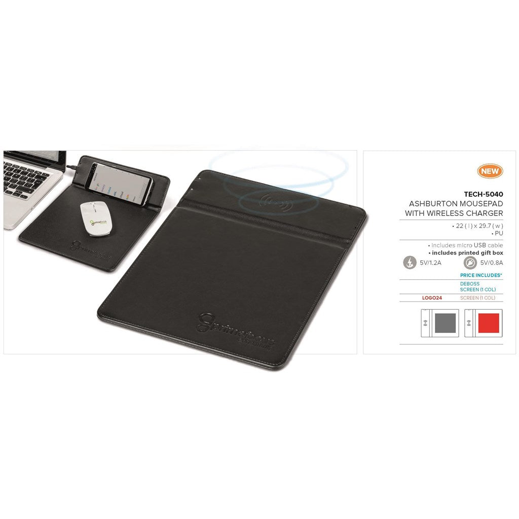 Ashburton Mouse Pad With Wireless Charger