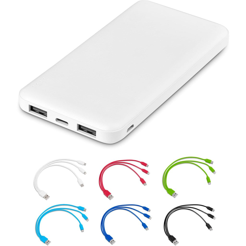 Kingpin White 10 Compact Power Bank – 10,000mAh