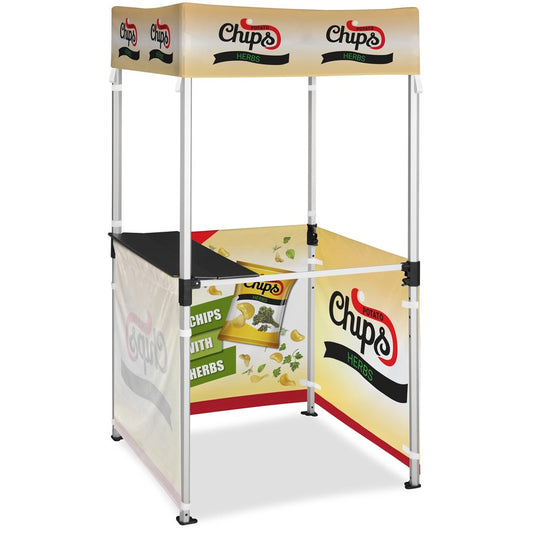 Ovation Sublimated Gazebo 1m X 1m Kiosk - 3 Half-Wall Skins