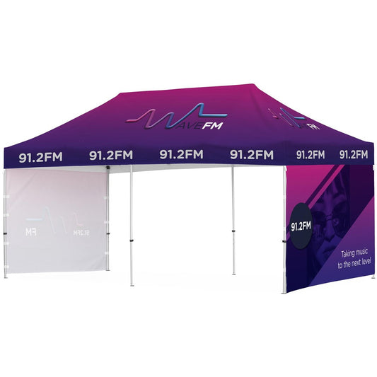 Ovation Sublimated Gazebo 6m X 3m - 2 Short Full-Wall Skins