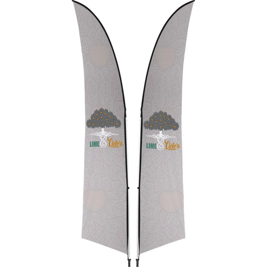 Legend 3M Sublimated Arcfin Double-Sided Flying Banner - 1 complete unit